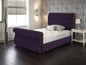 The Majestic scroll sleigh bed