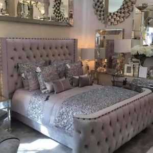 Crown Comfort Wingback Bed