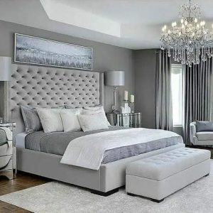 Modern Lux wingback bed