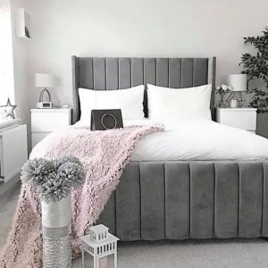The Amor wingback bed