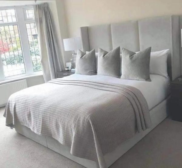 The Contemporary Charm wingback bed