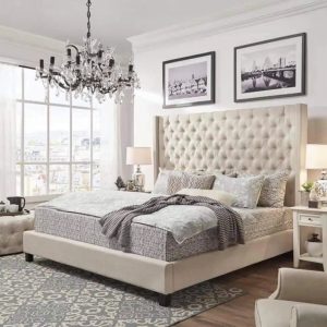 The Harmony wingback bed