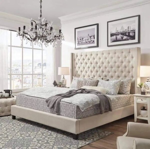 The Harmony wingback bed