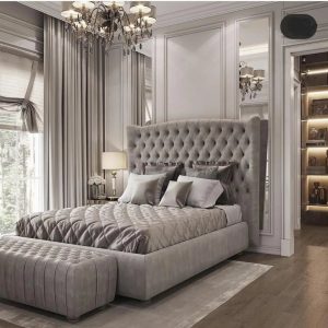 The Serenitas wingback bed